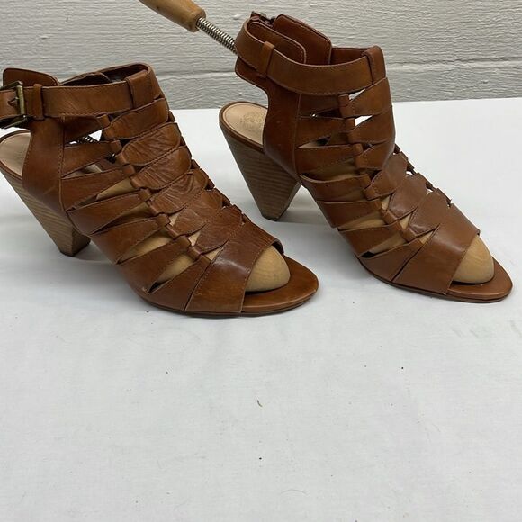 Vince Camuto Elika Huarache Sandal 3.5” Heel Leather - Picture 2 of 14